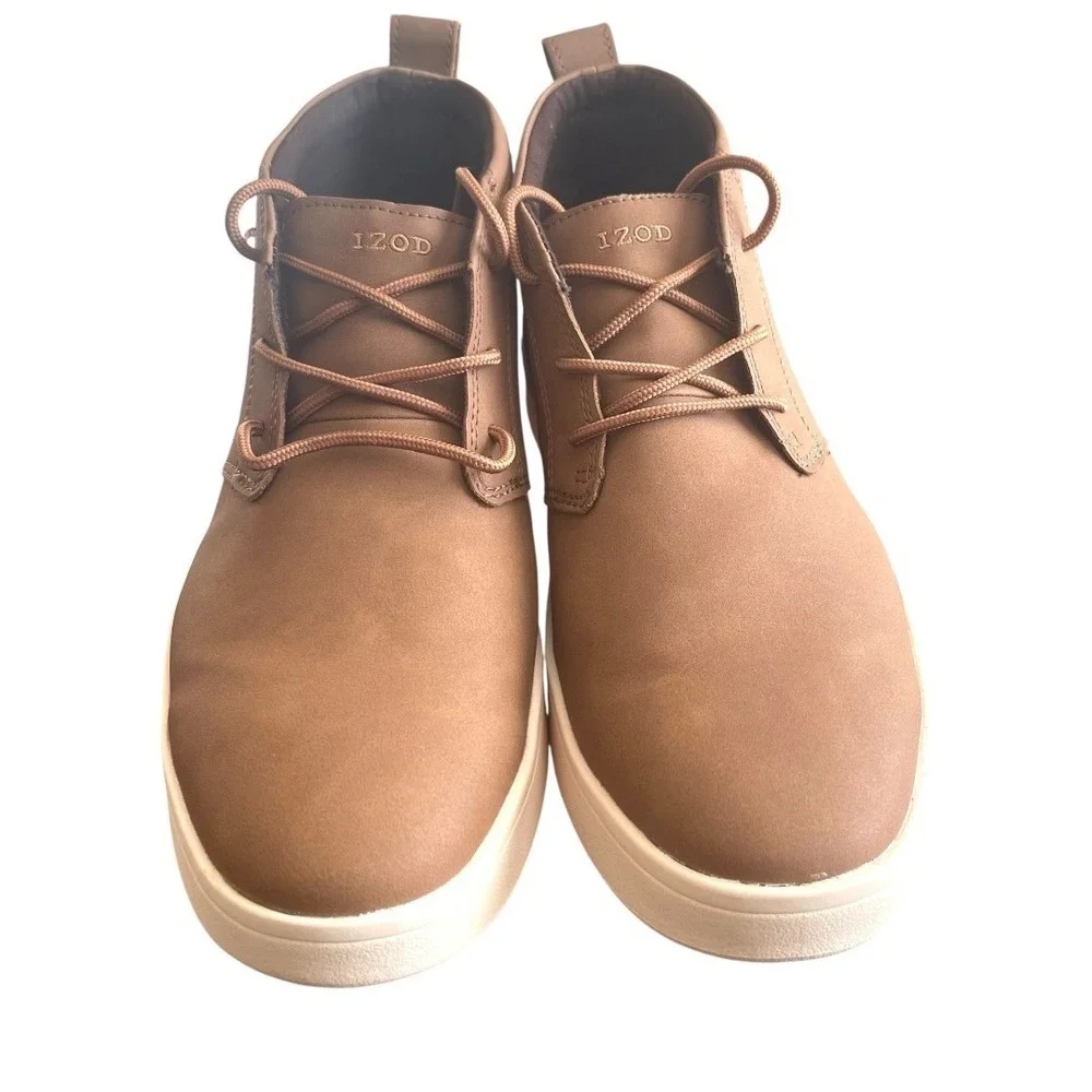 IZOD Men's Palmer Chukka Memory Foam‎ Boot Lace-UP Brown Size 8 M